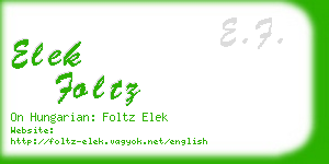 elek foltz business card